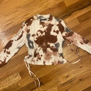 Zara Cow Print Crop Top
